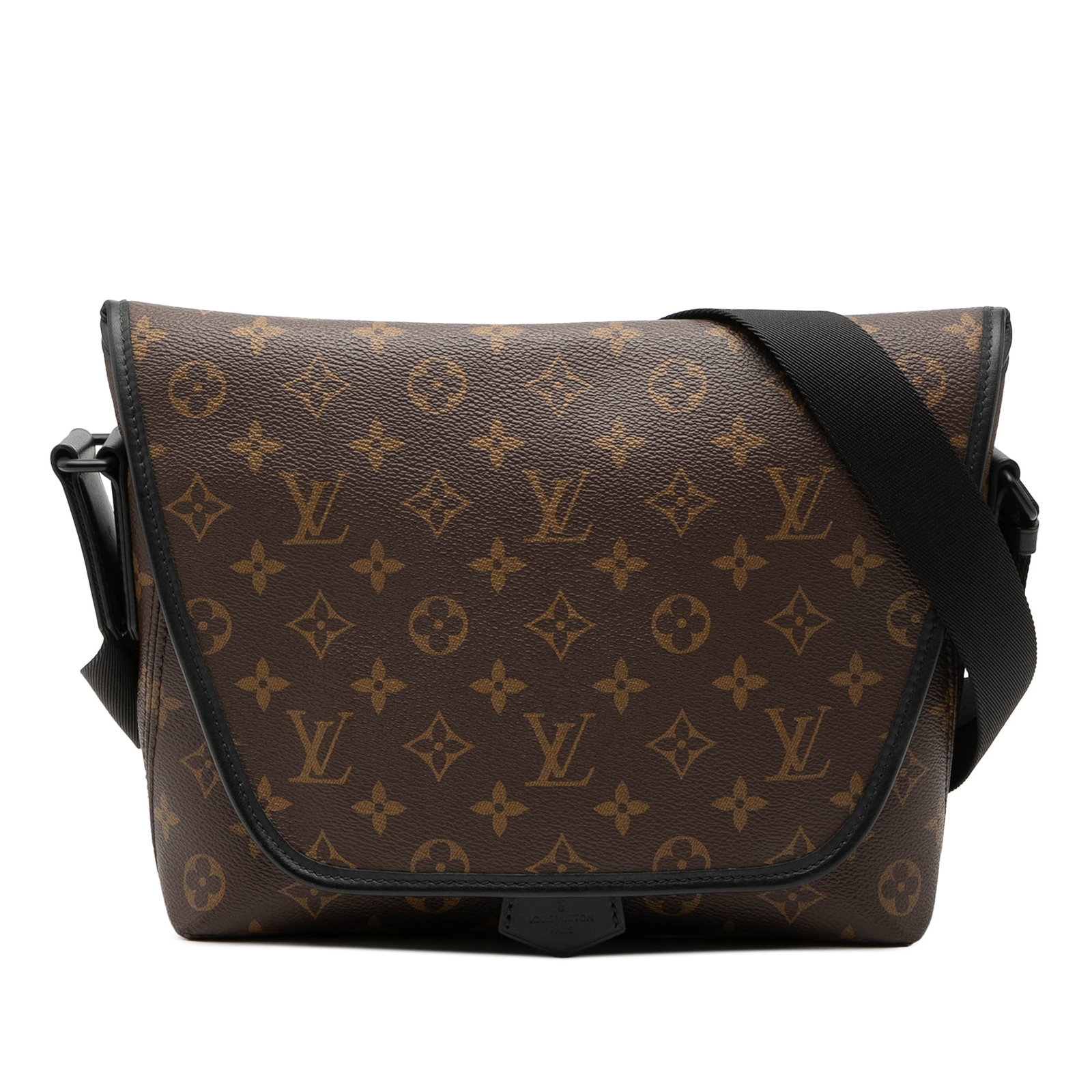 Louis Vuitton Monogram Macassar Messenger Bag Magnetic Flap Brown: Louis Vuitton Monogram Macassar Messenger Bag Magnetic Flap Brown A Louis Vuitton Monogram Macassar Magnetic Messenger bag featuring a monogram canvas body with leather trim. It includes an adjustable