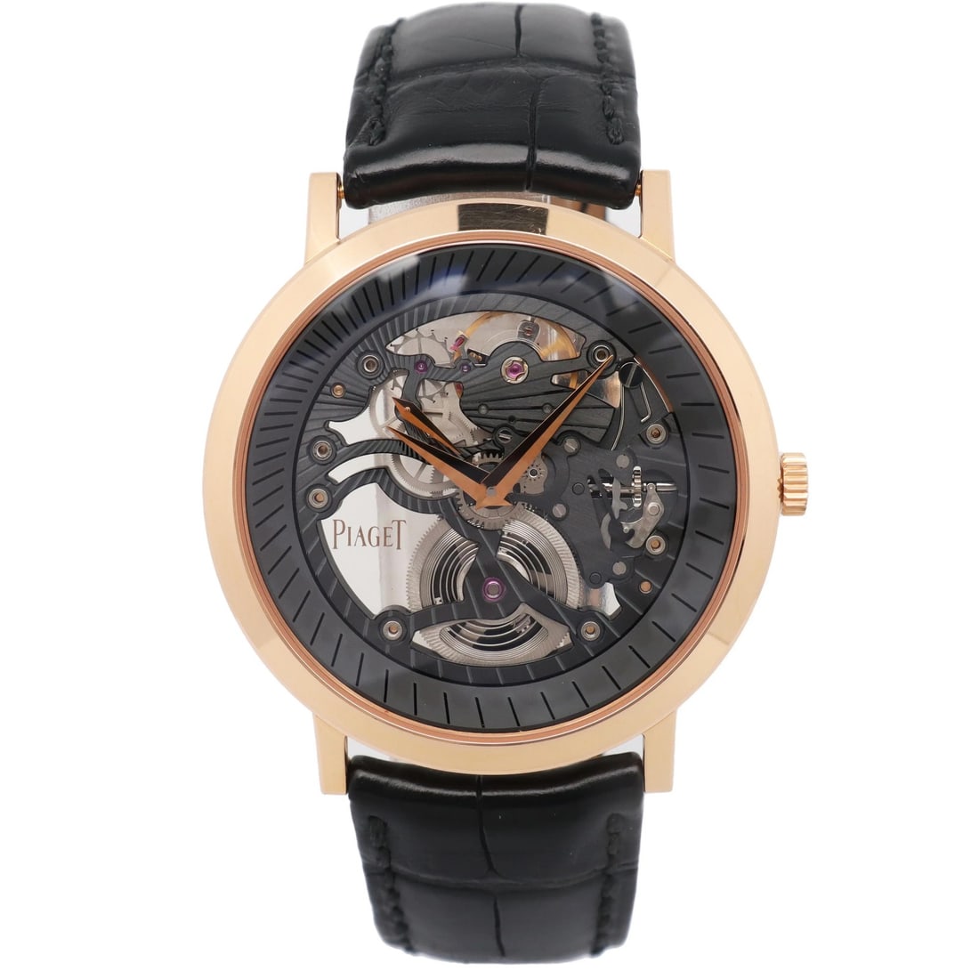Piaget Altiplano 40mm Skeleton Manual Wind Rose Gold Watch G0A34116 (1 of 4)