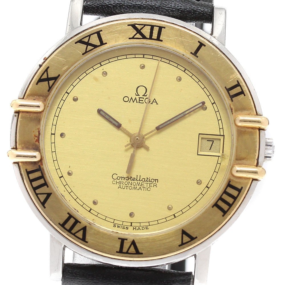 OMEGA Constellation 1701.10.11 mens wristwatch date YG bezel (1 of 5)