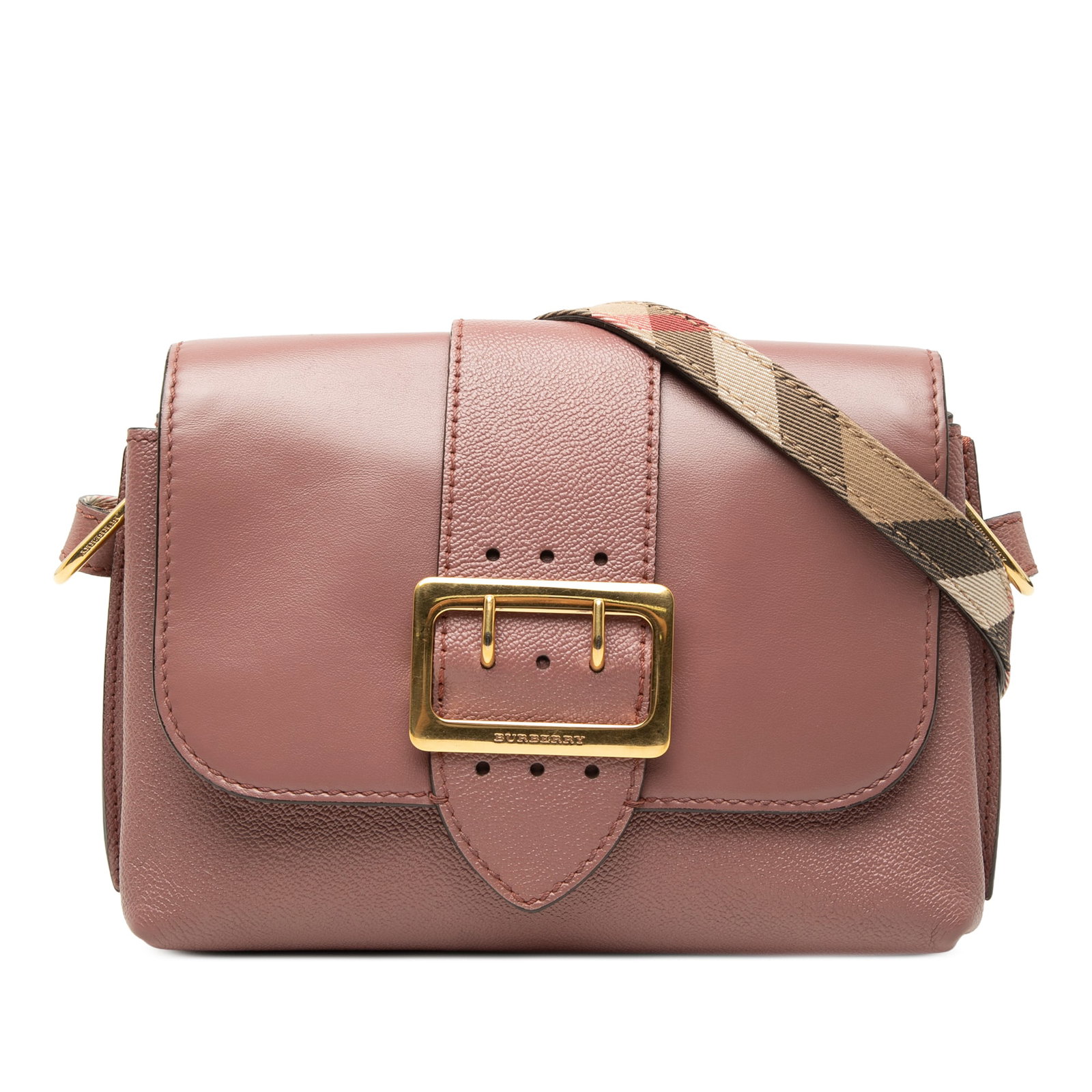 Burberry Medley Buckle Small Leather Crossbody Bag Pink: Burberry Medley Buckle Small Leather Crossbody Bag Pink Burberry Small Leather Medley Buckle Crossbody in pink grained leather. This crossbody bag features a soft leather body, a flat shoulder strap, 