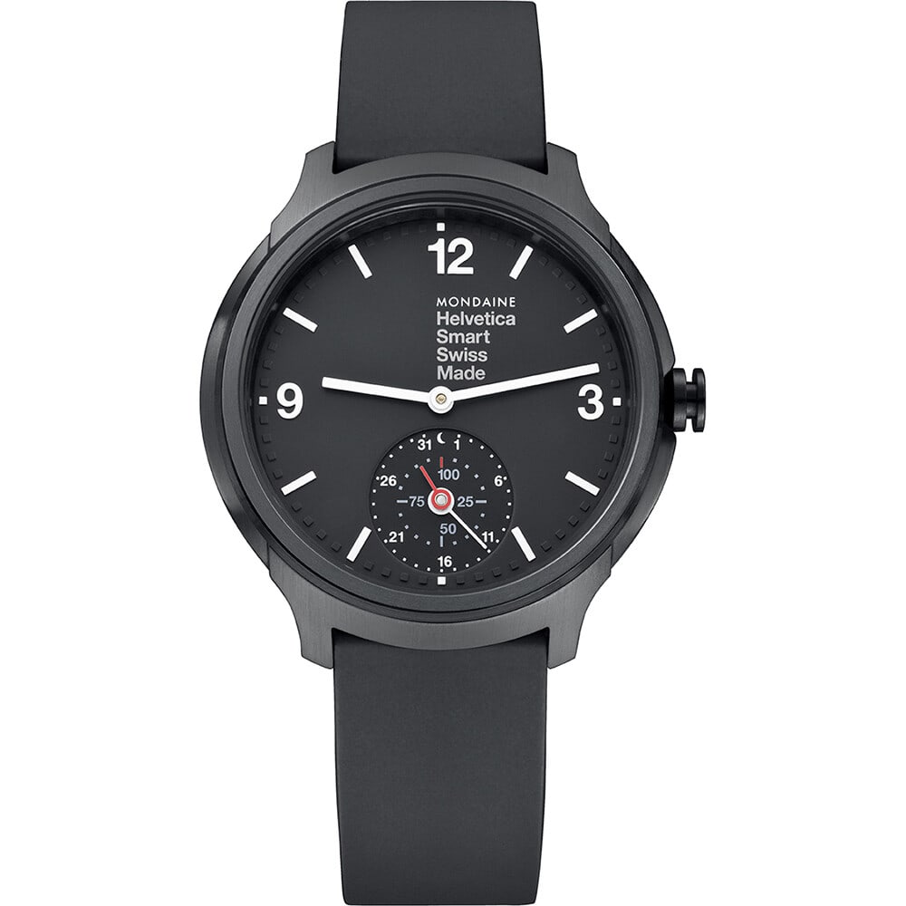 Mondaine Helvetica 1 Bold 44mm Black PVD Casual Quartz Watch: Mondaine Helvetica 1 Bold 44mm Black PVD Casual Quartz Watch Discover the Mondaine Helvetica 1 Bold, a sophisticated wristwatch designed for casual wear. With a striking black dial and a durable stain