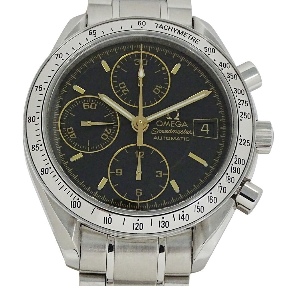 OMEGA Speedmaster Date 3513.54 Black Dial Automatic Chronograph Watch: OMEGA Speedmaster Date 3513.54 Black Dial Automatic Chronograph Watch This OMEGA Speedmaster Date 3513.54 is a men's chronograph wristwatch featuring a black dial and stainless steel construction. The