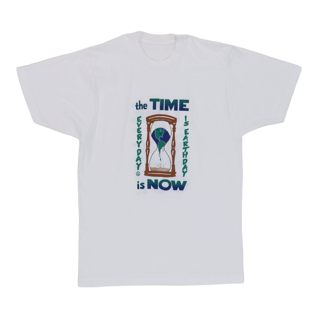 Vintage 1990s Earth Day Is Everyday White Cotton T-Shirt (1 of 5)