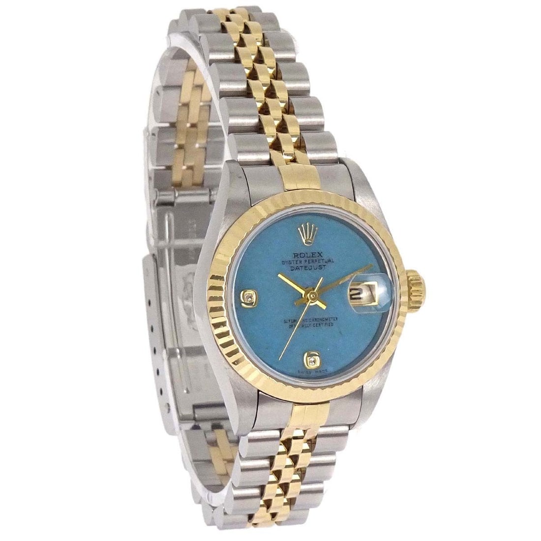 Rolex Datejust 26mm Womens Wristwatch Ref 69173-2BR Yellow Gold: Rolex Datejust 26mm Womens Wristwatch Ref 69173-2BR Yellow Gold Rolex Oyster Perpetual Datejust women's wristwatch, reference 69173-2BR, with a 26 mm case. It features a yellow gold case and yellow go