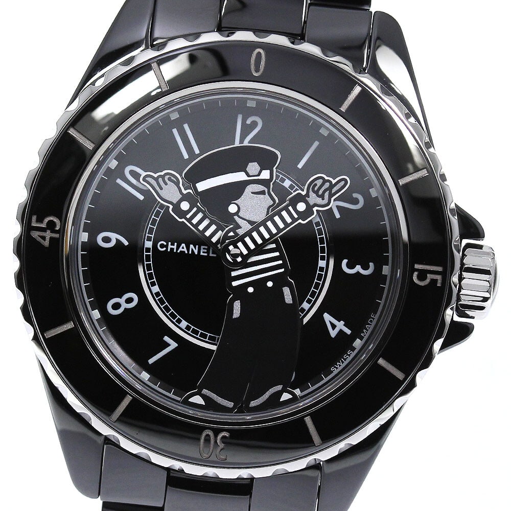 CHANEL Mademoiselle J12 La Pausa H7609 Limited Men's Watch Ceramic Black Dial: CHANEL Mademoiselle J12 La Pausa H7609 Limited Men's Watch Ceramic Black Dial The CHANEL H7609 Mademoiselle J12 La Pausa Limited Men's Watch is a stunning timepiece that combines elegance with functio