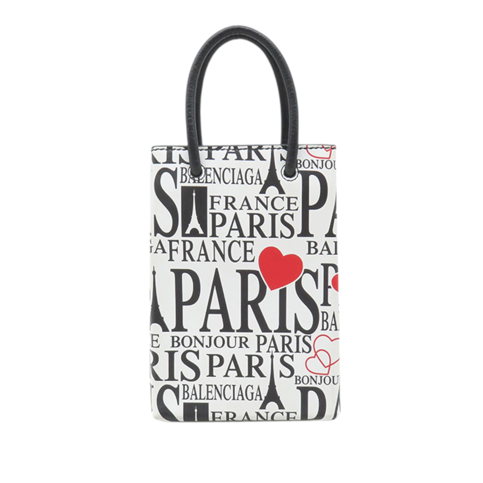 Balenciaga Bonjour Paris Mini Leather Shopping Phone Holder (1 of 11)