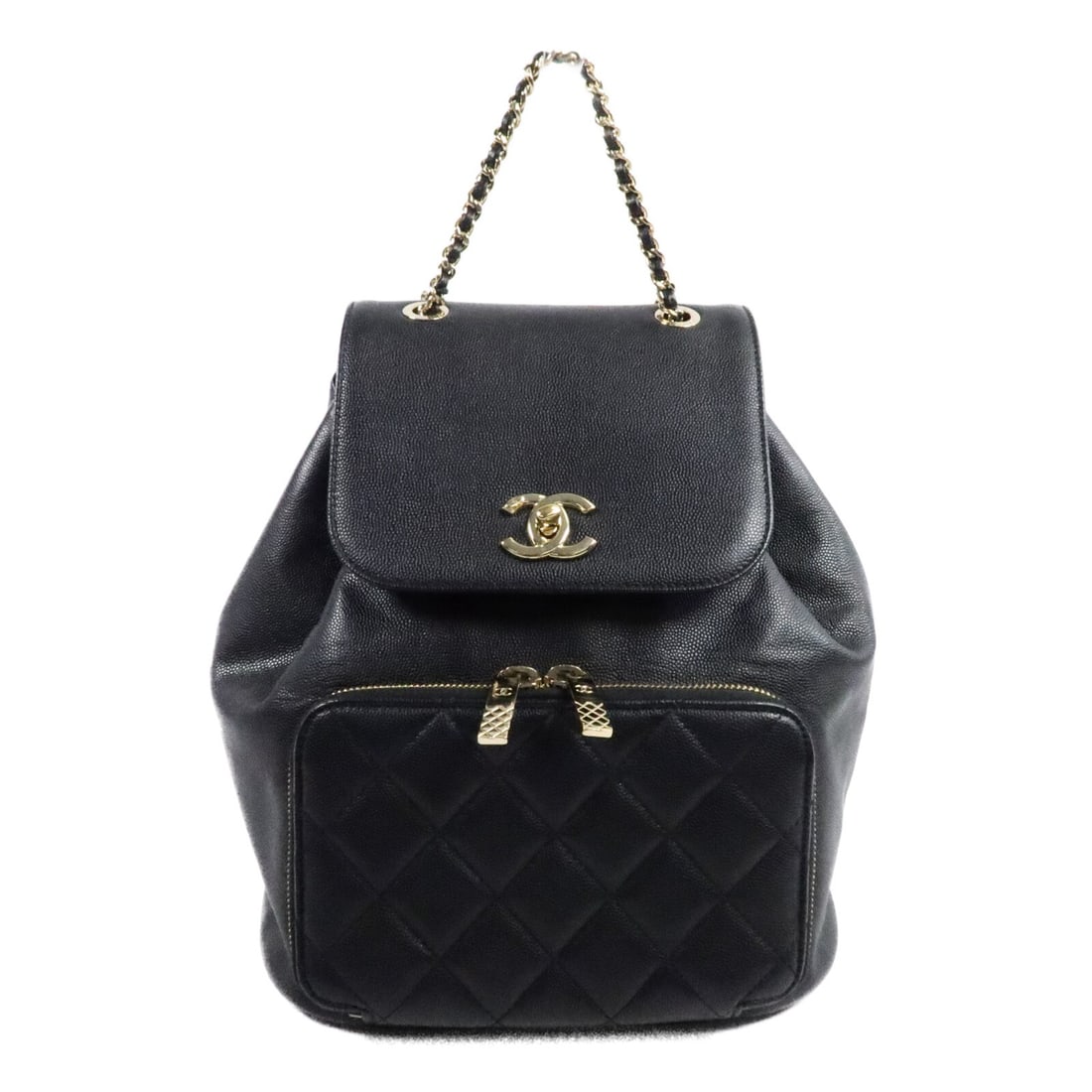CHANEL Business Affinity A93748 Backpack Black Calfskin CC GHW (1 of 17)