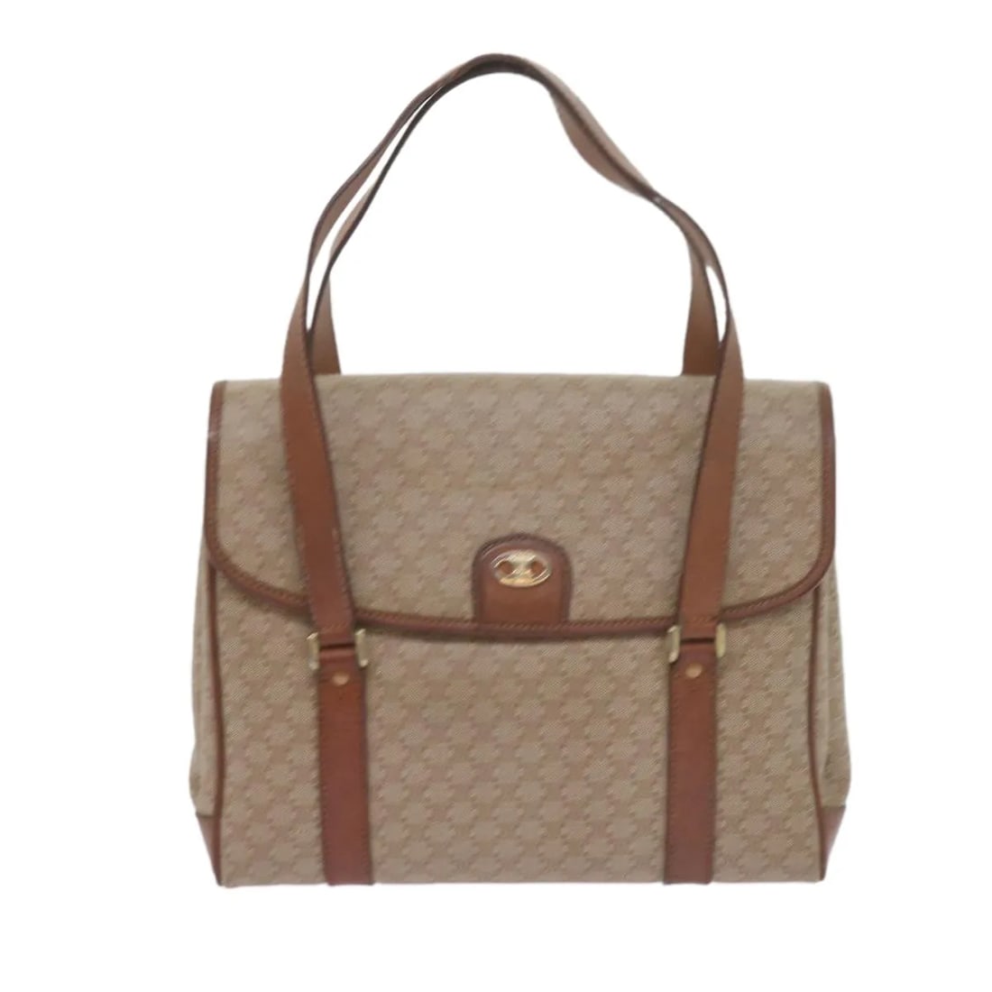 Canvas and Leather Celine Macadam Shoulder Bag Beige Vintage: Canvas and Leather Celine Macadam Shoulder Bag Beige Vintage This Celine Vintage Macadam handbag is crafted from beige canvas with leather accents. Designed for women, it features classic styling and 