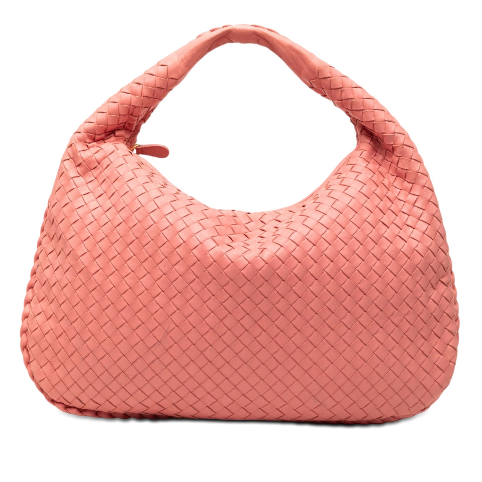 Pink Leather Hobo Bag Bottega Veneta Small Intrecciato Veneta (1 of 7)