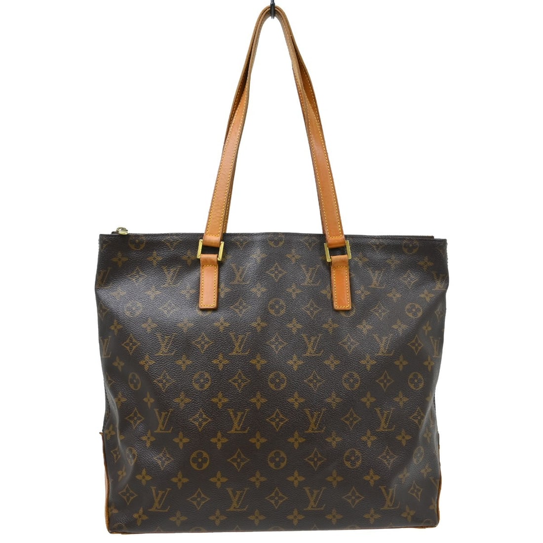 Louis Vuitton Cabas Mezzo Monogram Canvas Large Tote M51151: Louis Vuitton Cabas Mezzo Monogram Canvas Large Tote M51151 Vintage Louis Vuitton Cabas Mezzo tote bag in brown Monogram canvas and leather with double handles and a zip closure. The bag features a br