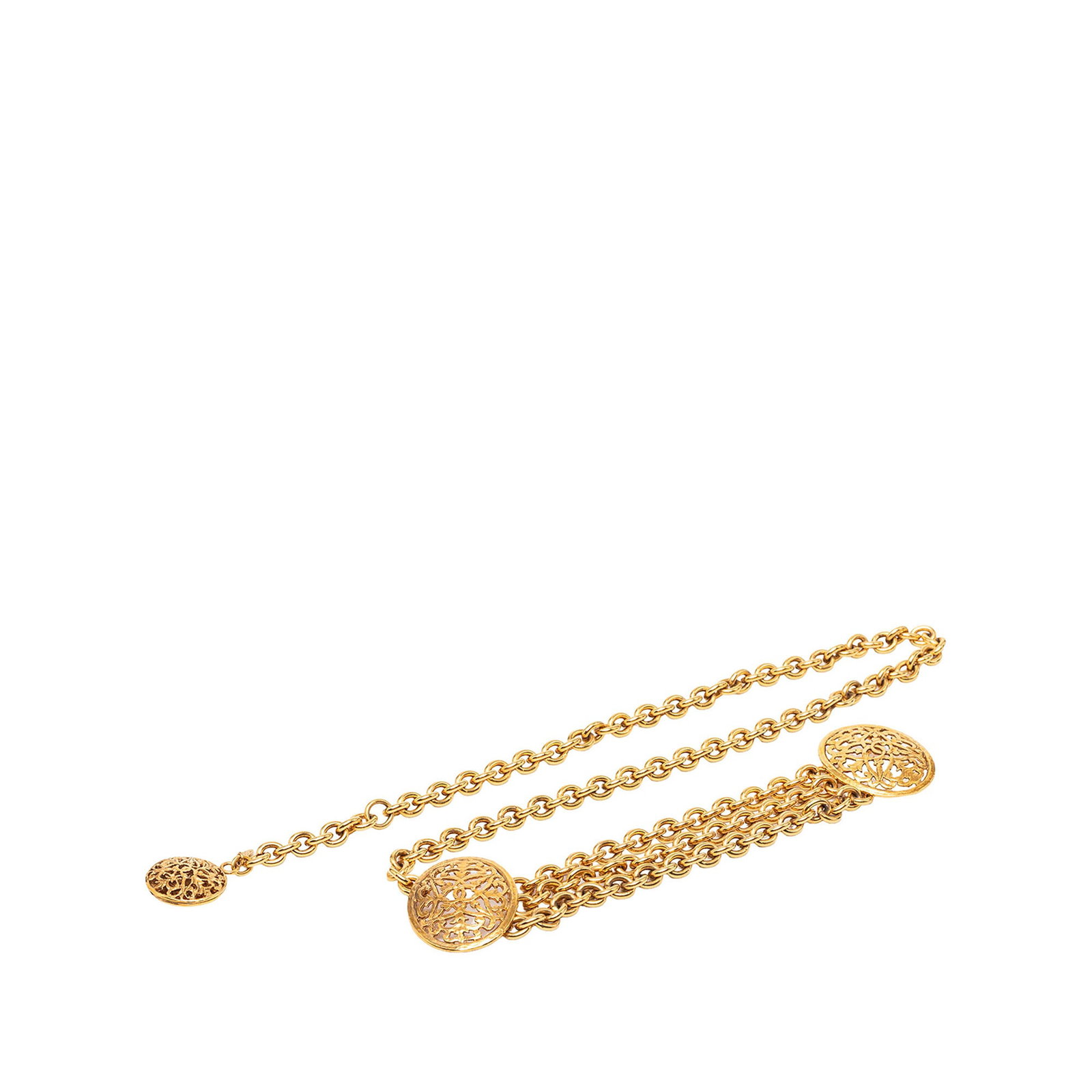 Chanel Equestrian Medallion Gold Plated Chain Belt (1 of 5)