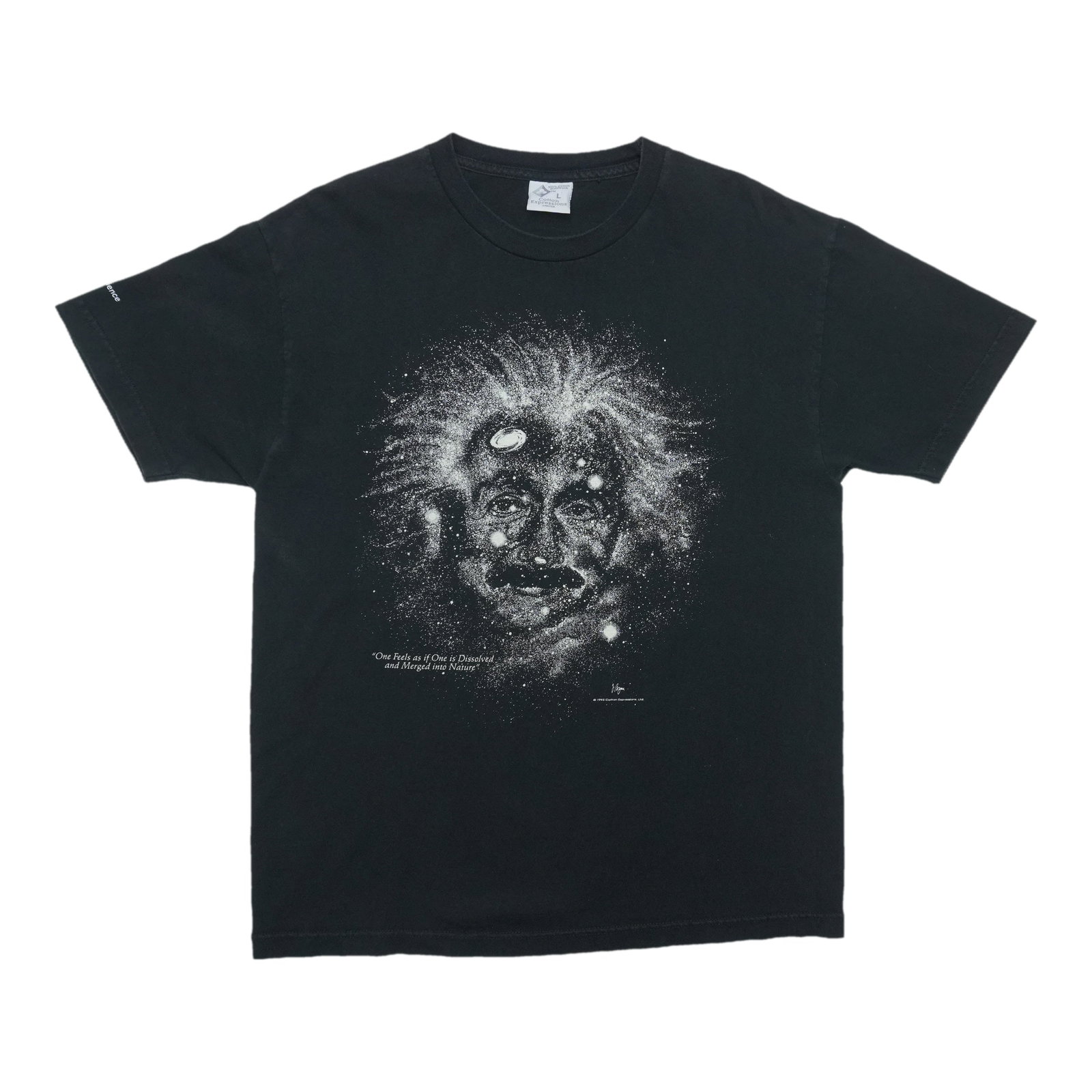 Vintage Black Cotton Einstein Cosmic Tee Large (1 of 4)