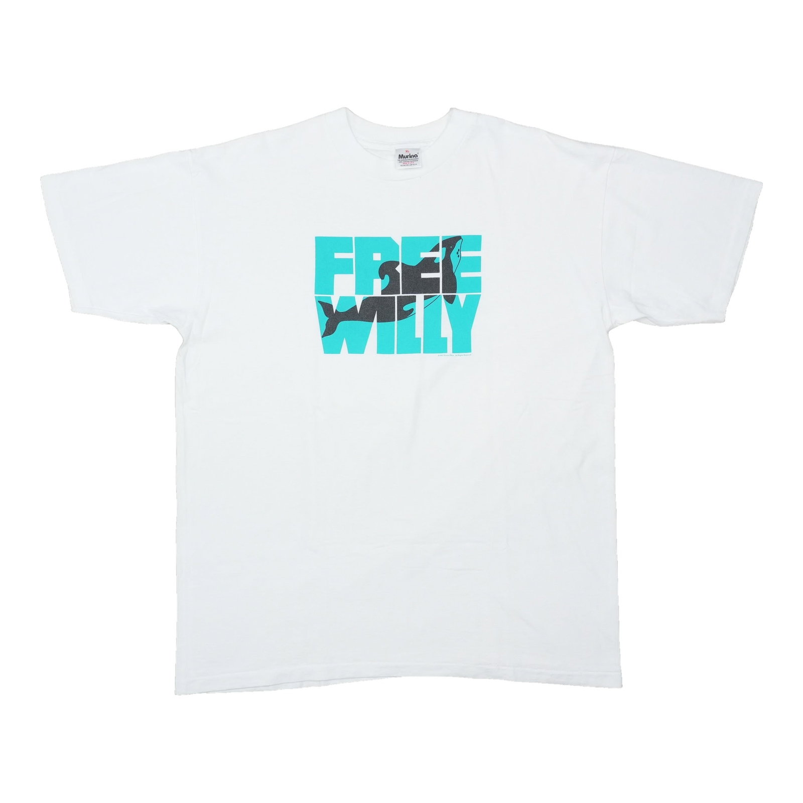 Vintage 1993 Free Willy White Cotton T Shirt XL (1 of 4)