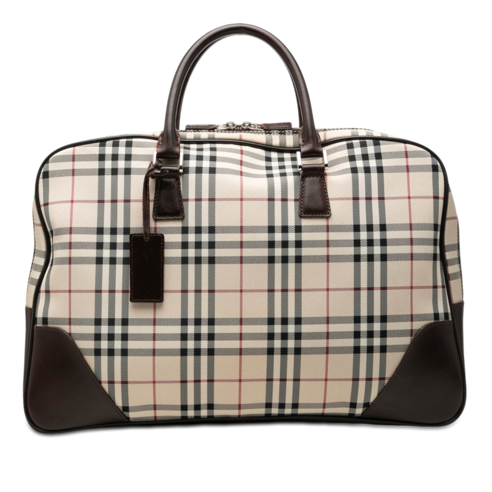 Burberry House Check Travel Bag in Canvas with Leather Trim (1 of 6)