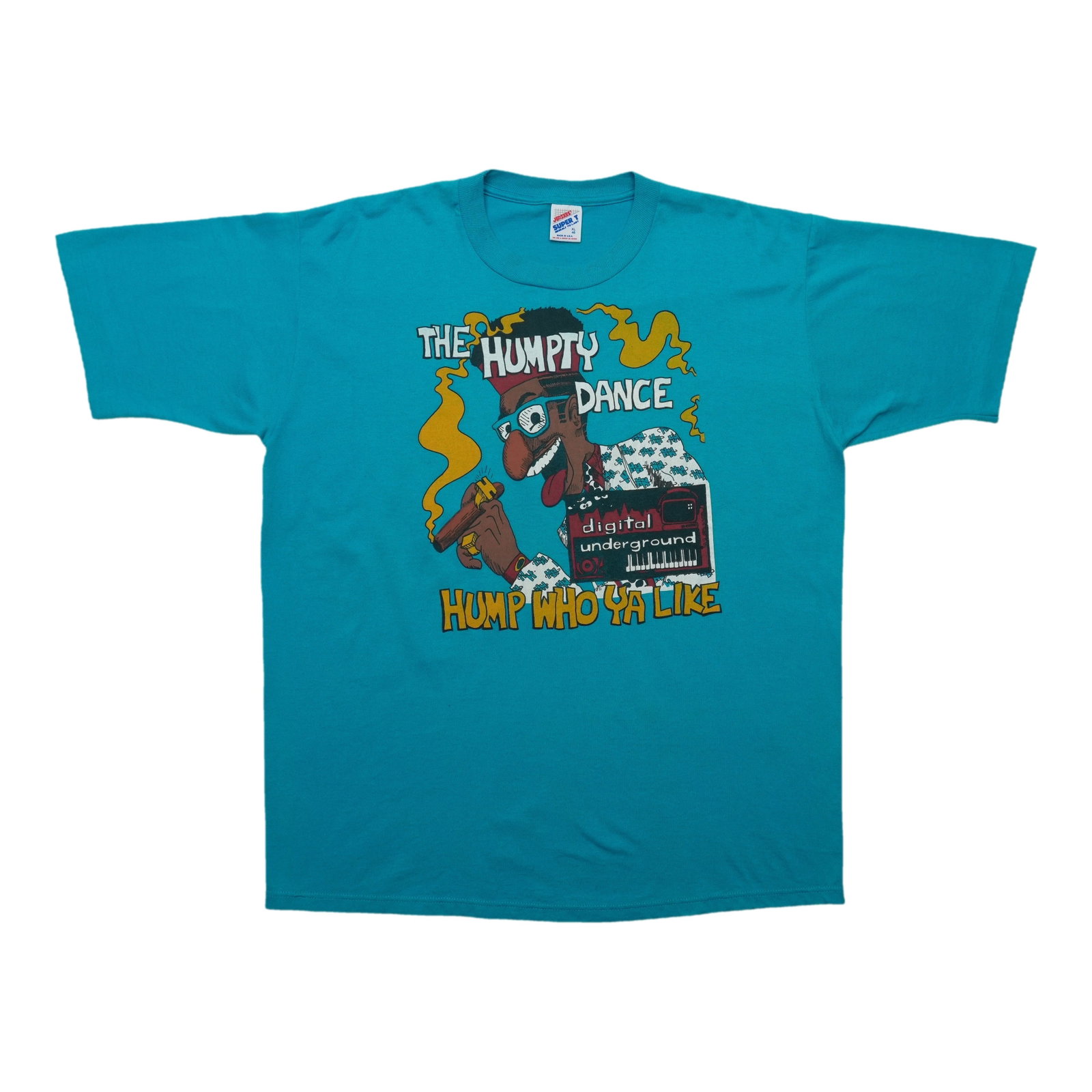 Vintage 1990s Digital Underground Humpty Dance Blue Graphic Tee Small (1 of 4)