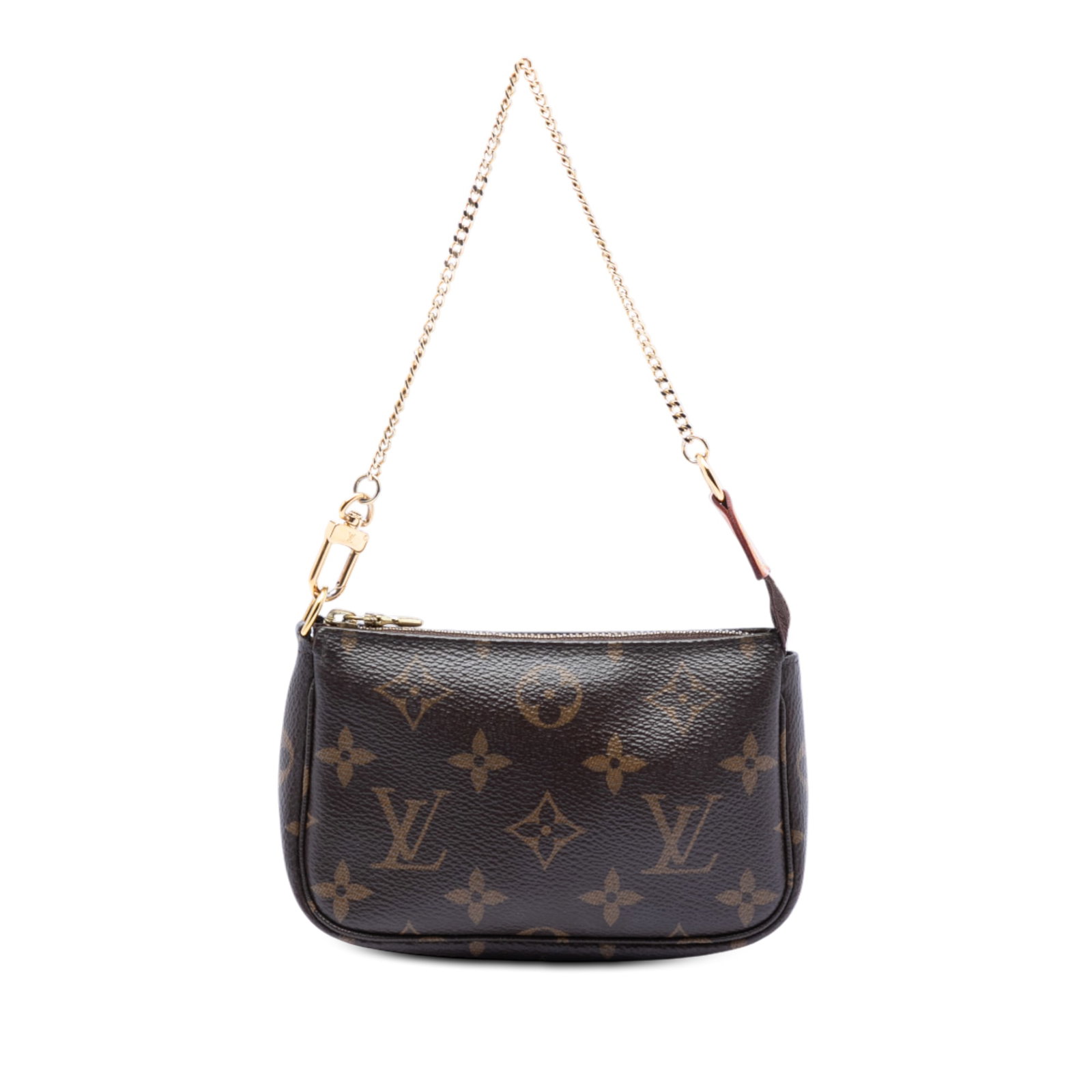 Louis Vuitton Mini Pochette Monogram Canvas Brown Chain Strap Bag (1 of 6)