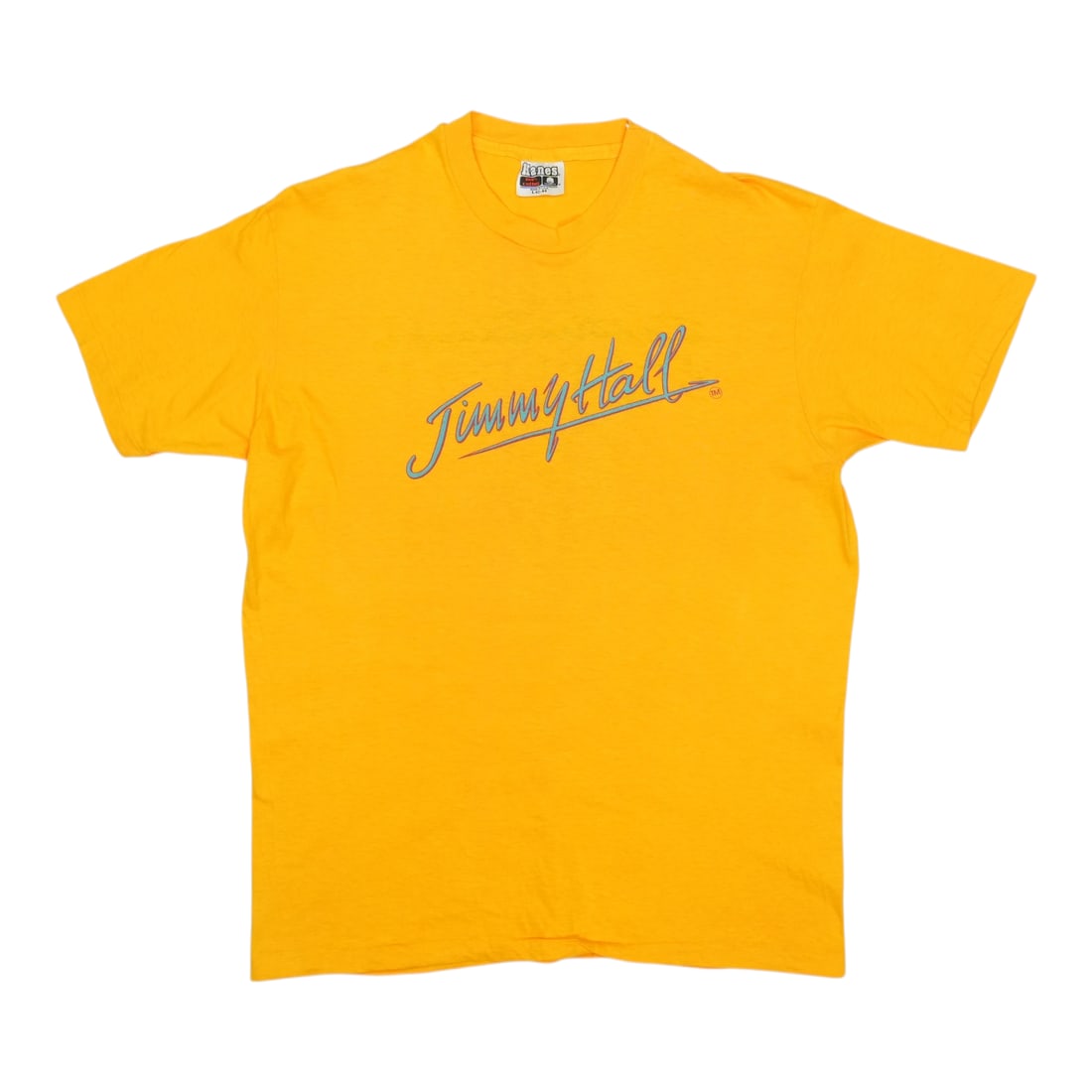Vintage 1982 Cadillac Tracks Tour Shirt Featuring Jimmy Hall Yellow Cotton (1 of 6)