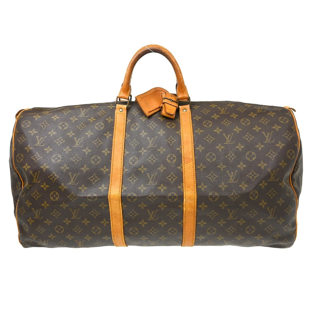 Louis Vuitton Keepall 60 Monogram Canvas Travel Bag M41422 SA842: Louis Vuitton Keepall 60 Monogram Canvas Travel Bag M41422 SA842 Louis Vuitton Keepall 60 travel handbag in brown Monogram Canvas and leather, made in France. This vintage item shows reasonable wear a