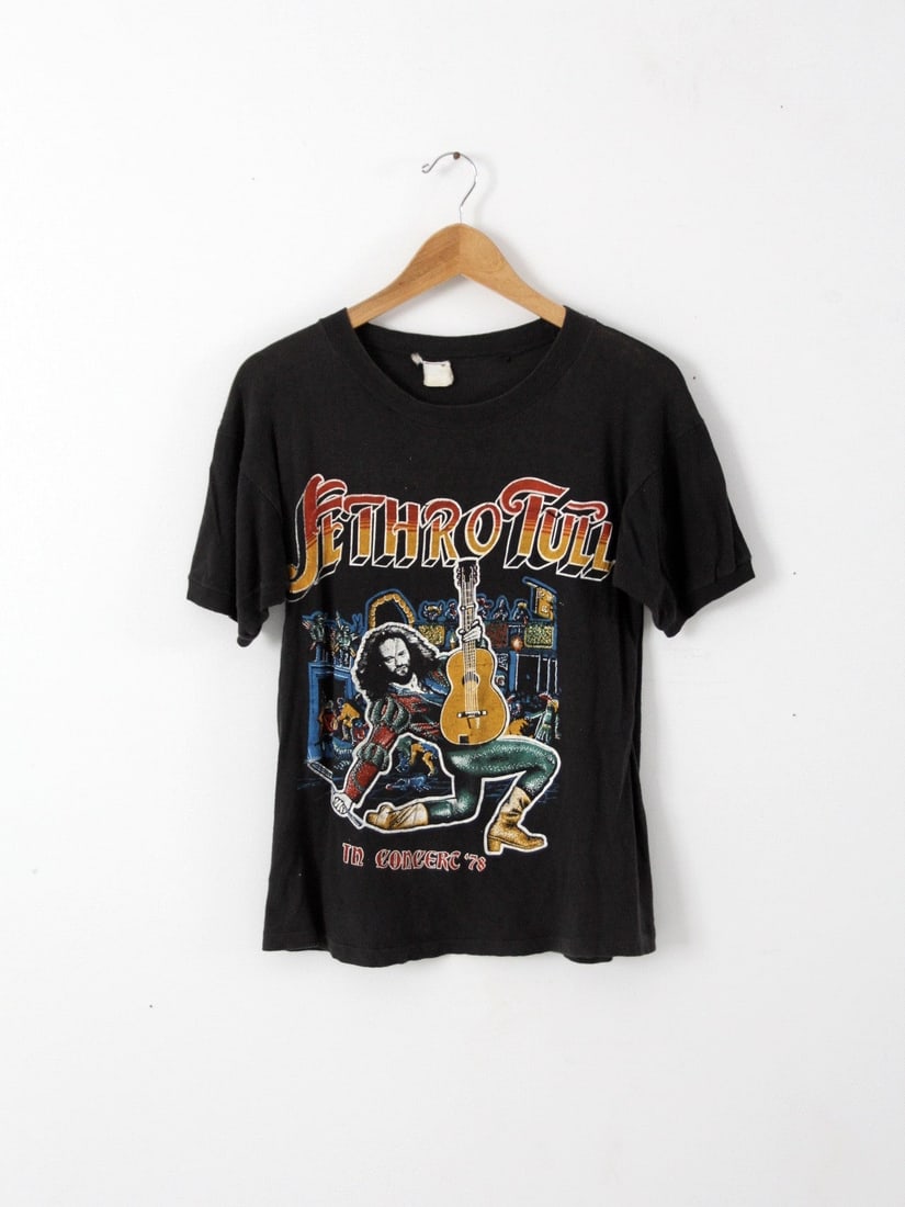 Vintage 1978 Jethro Tull Concert T-Shirt with Ian Anderson Graphics (1 of 7)