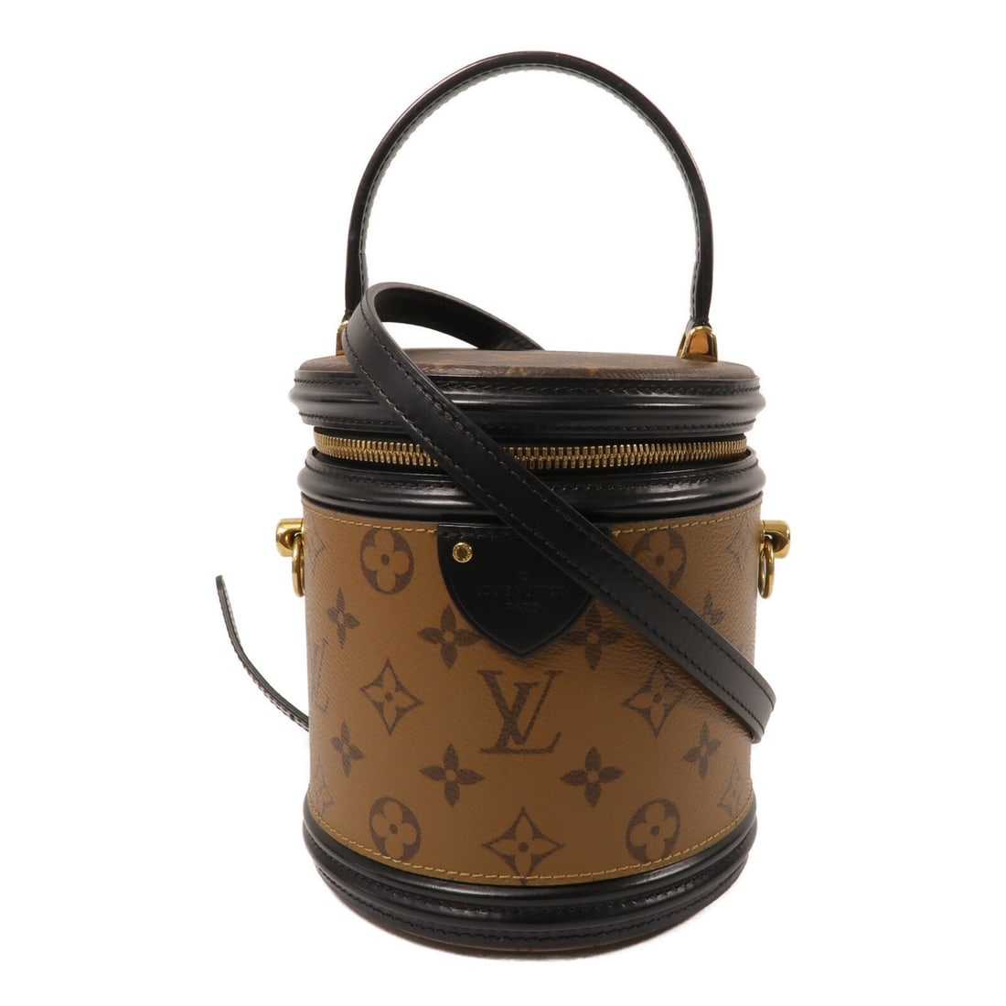Louis Vuitton Cannes M43986 2 Way Monogram Reverse Shoulder Bag: Louis Vuitton Cannes M43986 2 Way Monogram Reverse Shoulder Bag A Louis Vuitton Cannes 2 Way Shoulder Bag in Brown, featuring Monogram Reverse and PVC coated canvas. The bag is identified by model num