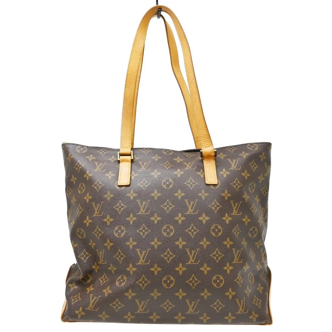 Louis Vuitton Cabas Mezzo Brown Monogram Canvas Tote: Louis Vuitton Cabas Mezzo Brown Monogram Canvas Tote Louis Vuitton Cabas Mezzo Monogram Canvas tote bag in brown canvas. This piece is in fair condition with visible wear, including scuffs, scratches,