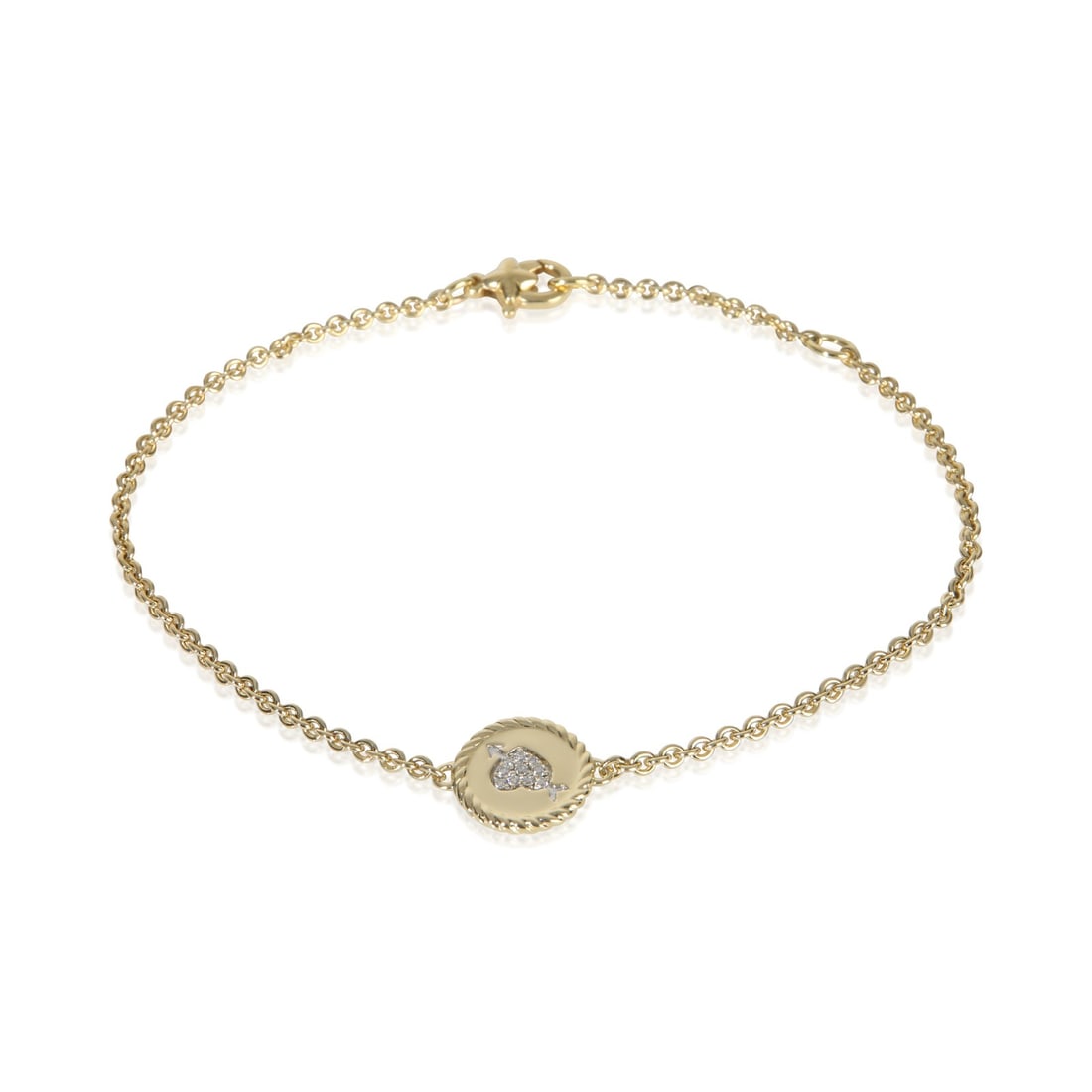 David Yurman Heart Arrow Cable Collectibles Diamond Bracelet 18k Yellow Gold: David Yurman Heart Arrow Cable Collectibles Diamond Bracelet 18k Yellow Gold This pre-owned David Yurman Cable Collectibles Heart & Arrow bracelet features an elegant design crafted from 18k yellow go