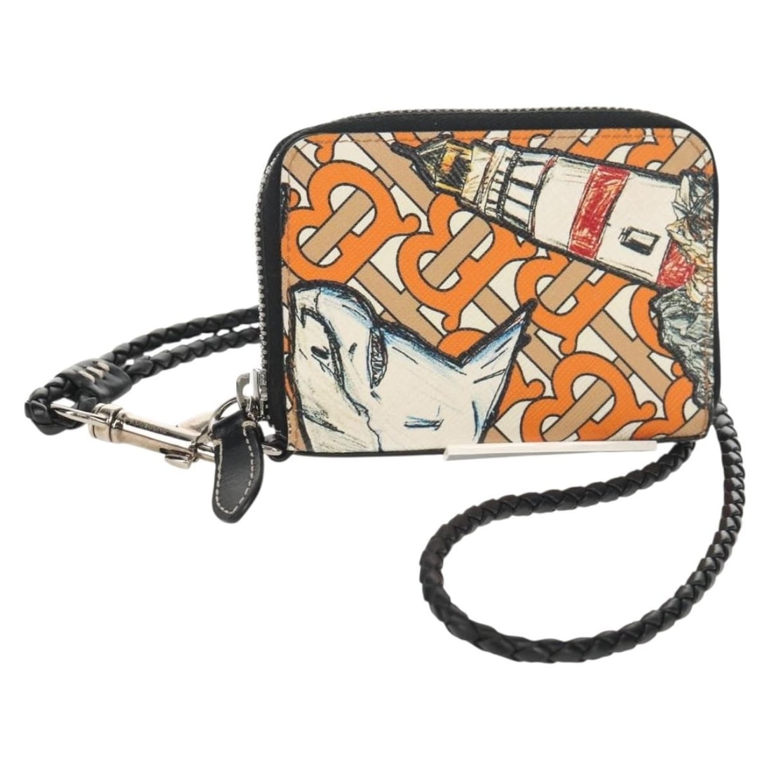 Burberry PVC Beige Silver Coin Purse Shoulder Pouch Italy: Burberry PVC Beige Silver Coin Purse Shoulder Pouch Italy This Burberry coin purse neck pouch features a compact design crafted from beige and silver PVC leather. Made in Italy, it is designed for use