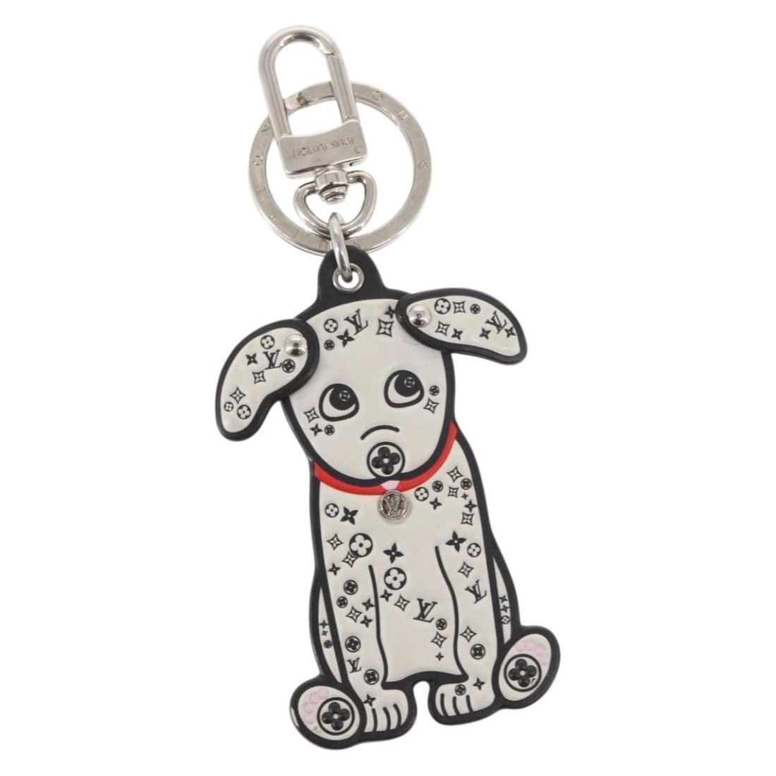 Louis Vuitton M00746 Porte Cles LV Dalmatia Rubber Key Holder White: Louis Vuitton M00746 Porte Cles LV Dalmatia Rubber Key Holder White Louis Vuitton Porte Cles LV Dalmatia key holder in white rubber. This women's accessory is made in Italy and includes the dust bag a