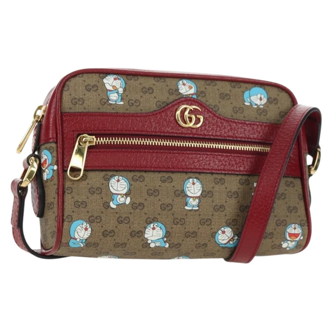 Gucci 647784 Doraemon Micro GG Supreme PVC Shoulder Bag Beige: Gucci 647784 Doraemon Micro GG Supreme PVC Shoulder Bag Beige Gucci Doraemon collaboration shoulder bag in beige Micro GG Supreme with PVC leather construction. This women's bag includes a dust bag an
