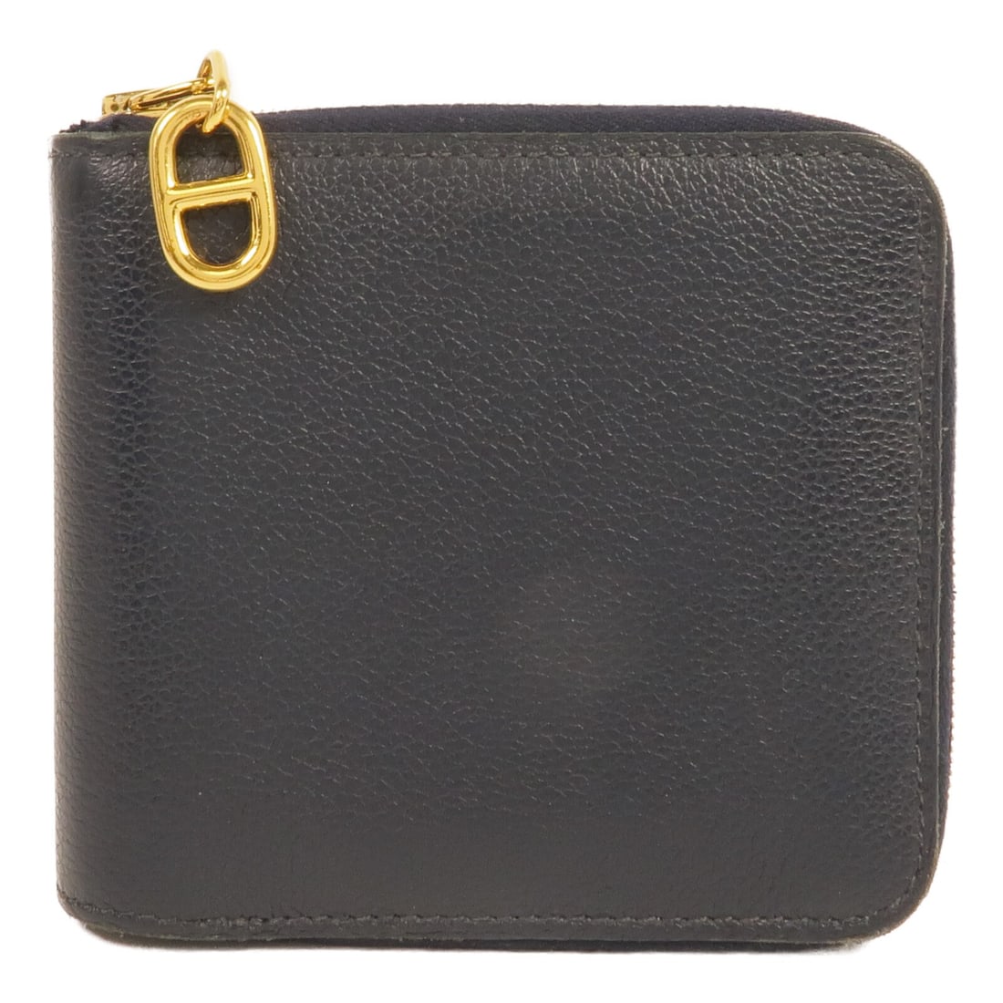 HERMES Evercolor Calfskin Round Zipper Wallet Bleu Nuit Navy GHW: HERMES Evercolor Calfskin Round Zipper Wallet Bleu Nuit Navy GHW HERMES round zipper wallet in Evercolor leather and calfskin (cowhide), presented in Bleu Nuit/Blue navy. It features a zipper closure 