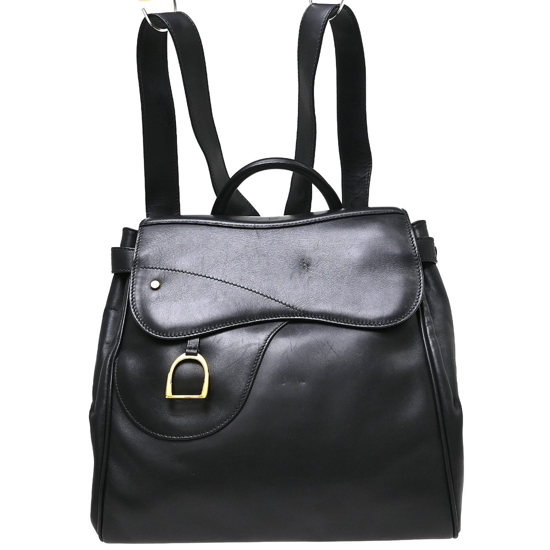 Gucci Bamboo Leather Backpack Black Medium Italy (1 of 13)
