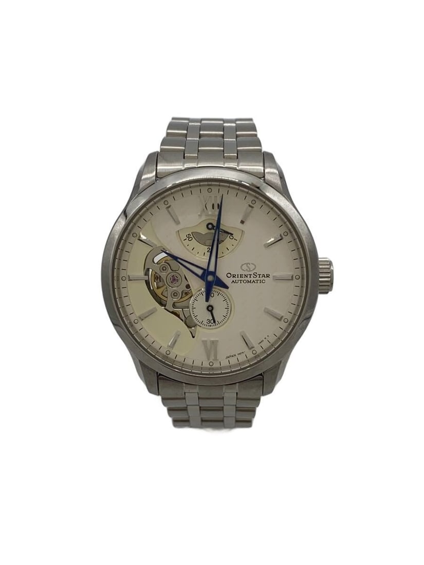 Orient Star F6F4-UAM0 Stainless Steel Automatic Power Reserve Men's Wristwatch: Orient Star F6F4-UAM0 Stainless Steel Automatic Power Reserve Men's Wristwatch This ORIENT STAR F6F4-UAM0 is an automatic power reserve wristwatch designed for men. Made in Japan, it features a white