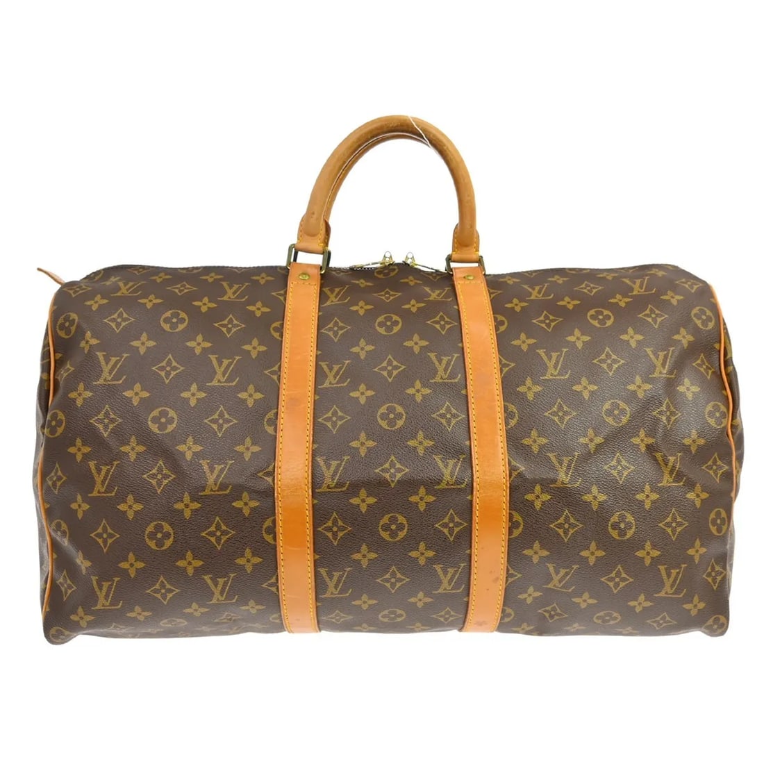 Louis Vuitton Keepall Brown Monogram Canvas Travel Bag: Louis Vuitton Keepall Brown Monogram Canvas Travel Bag Louis Vuitton Keepall in brown monogram canvas. This unisex travel bag is made in France and remains functional with fair overall condition. Visi
