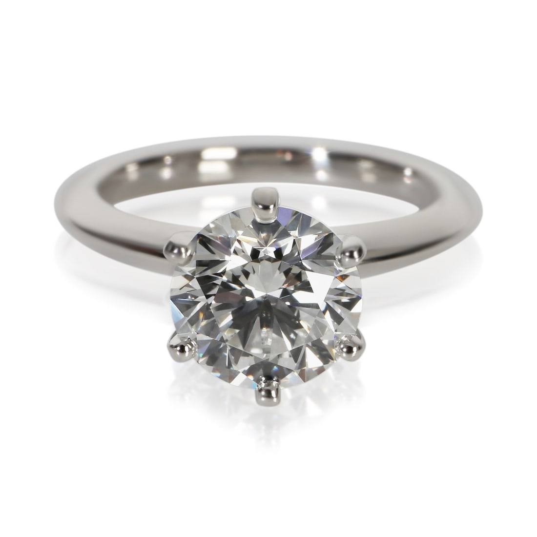 Platinum Engagement Ring with 1.86ct Round Diamond Tiffany Certificate (1 of 6)