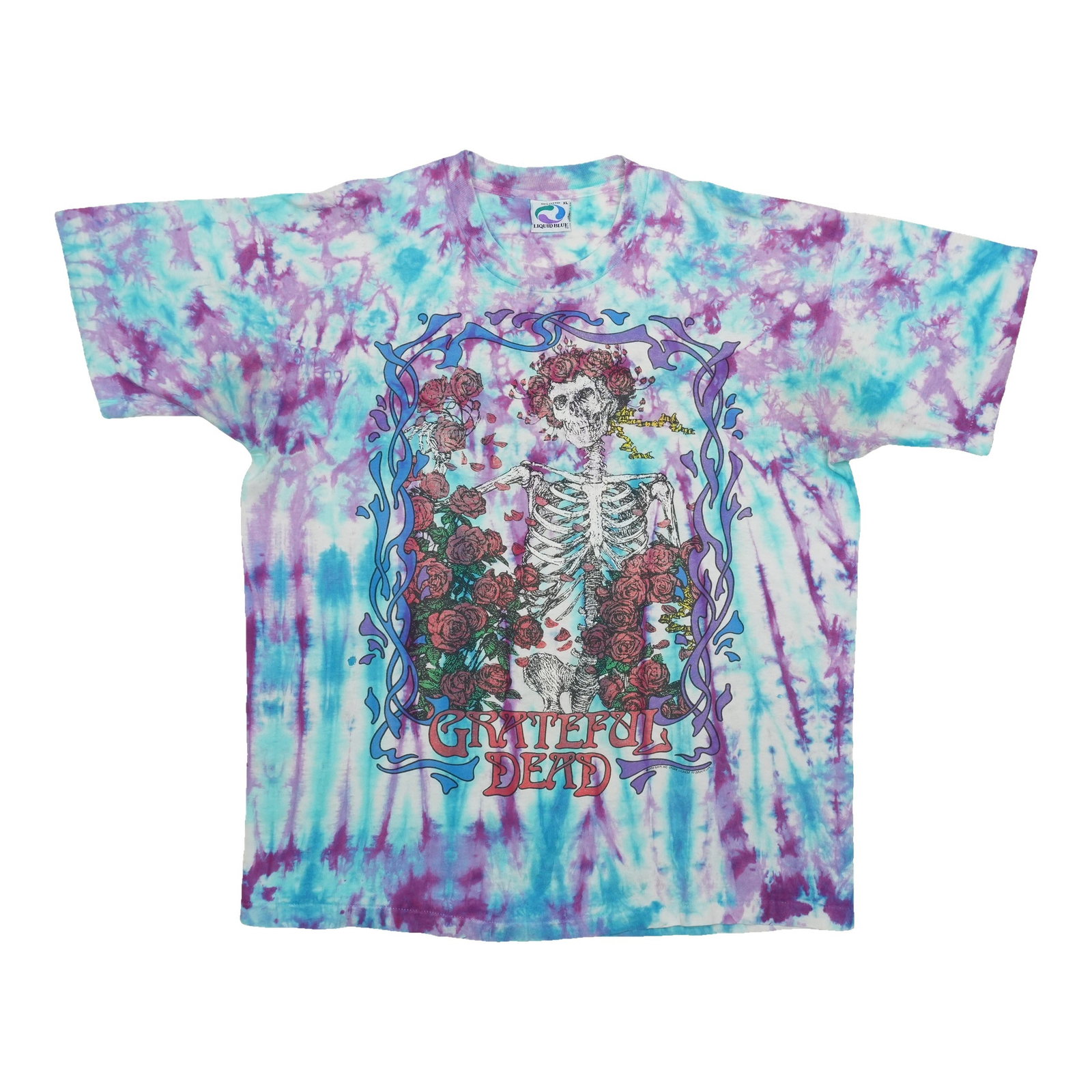 Grateful Dead Bertha 1990 vintage tie dye cotton shirt XL (1 of 4)