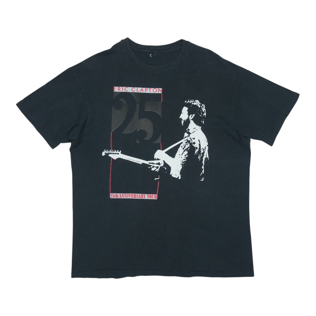 Vintage 1988 Eric Clapton Black 25th Anniversary Tour Cotton T-Shirt (1 of 3)