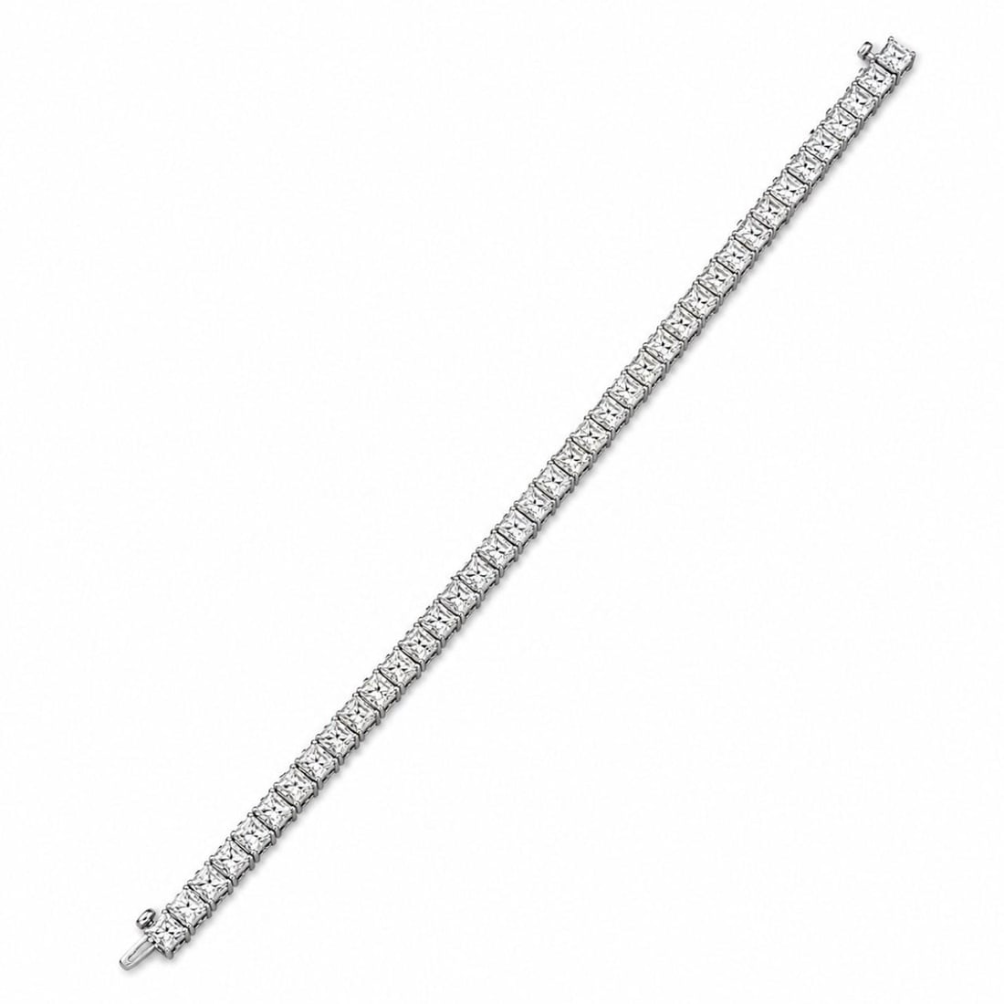Platinum bracelet with 43 radiant diamonds 21.50 ct (1 of 5)