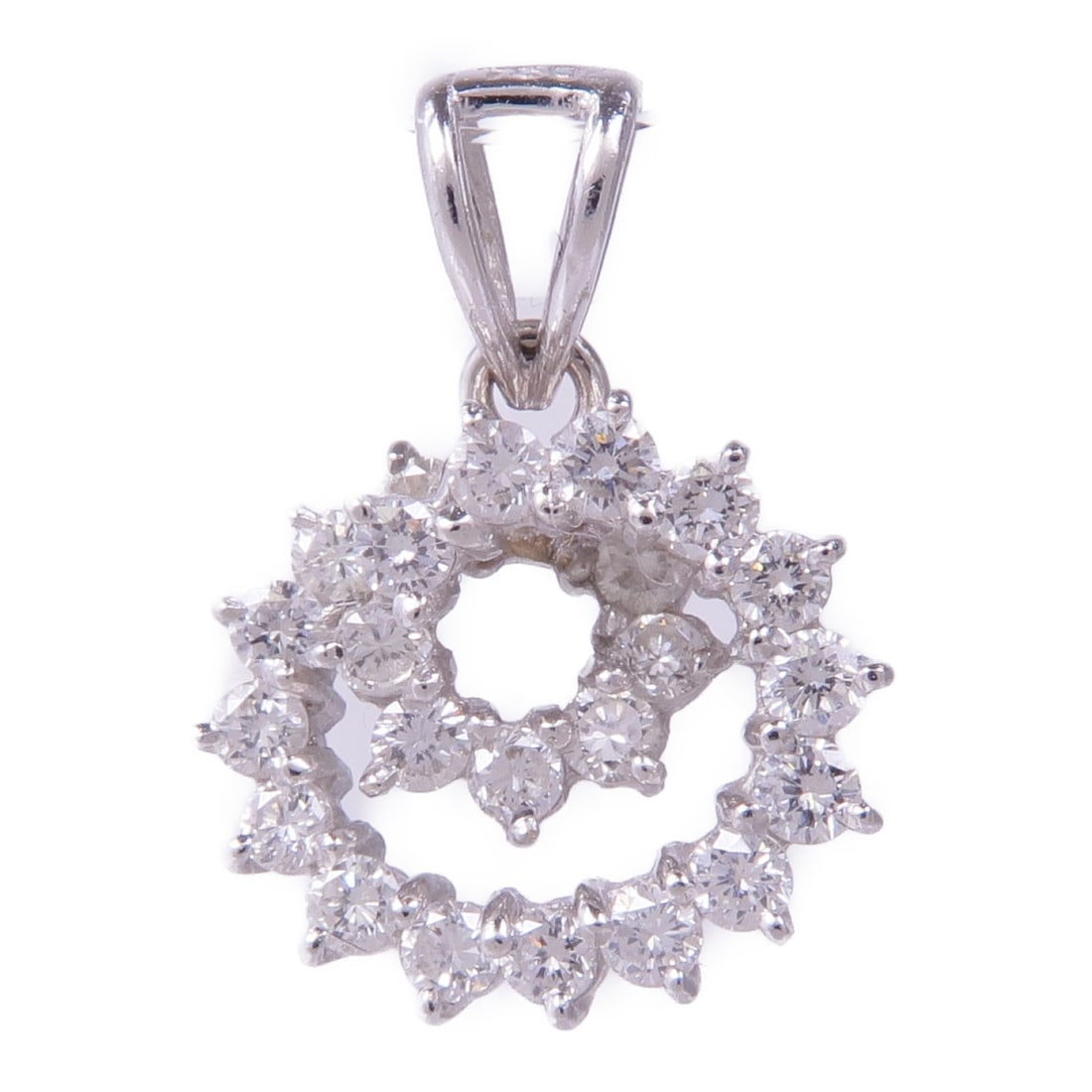 18K White Gold Diamond Pendant Top Jewelry (1 of 6)