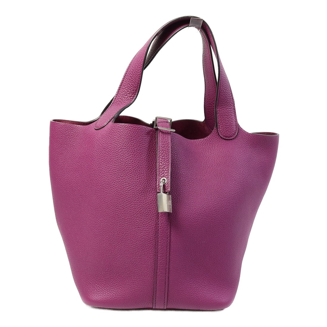 Hermes Picotin MM Taurillon Clemence Bucket Bag Anemone PHW: Hermes Picotin MM Taurillon Clemence Bucket Bag Anemone PHW Hermes Picotin MM handbag/bucket tote in Taurillon Clemence and calfskin (cowhide) with an Anemone colorway. It features PHW hardware, a D s