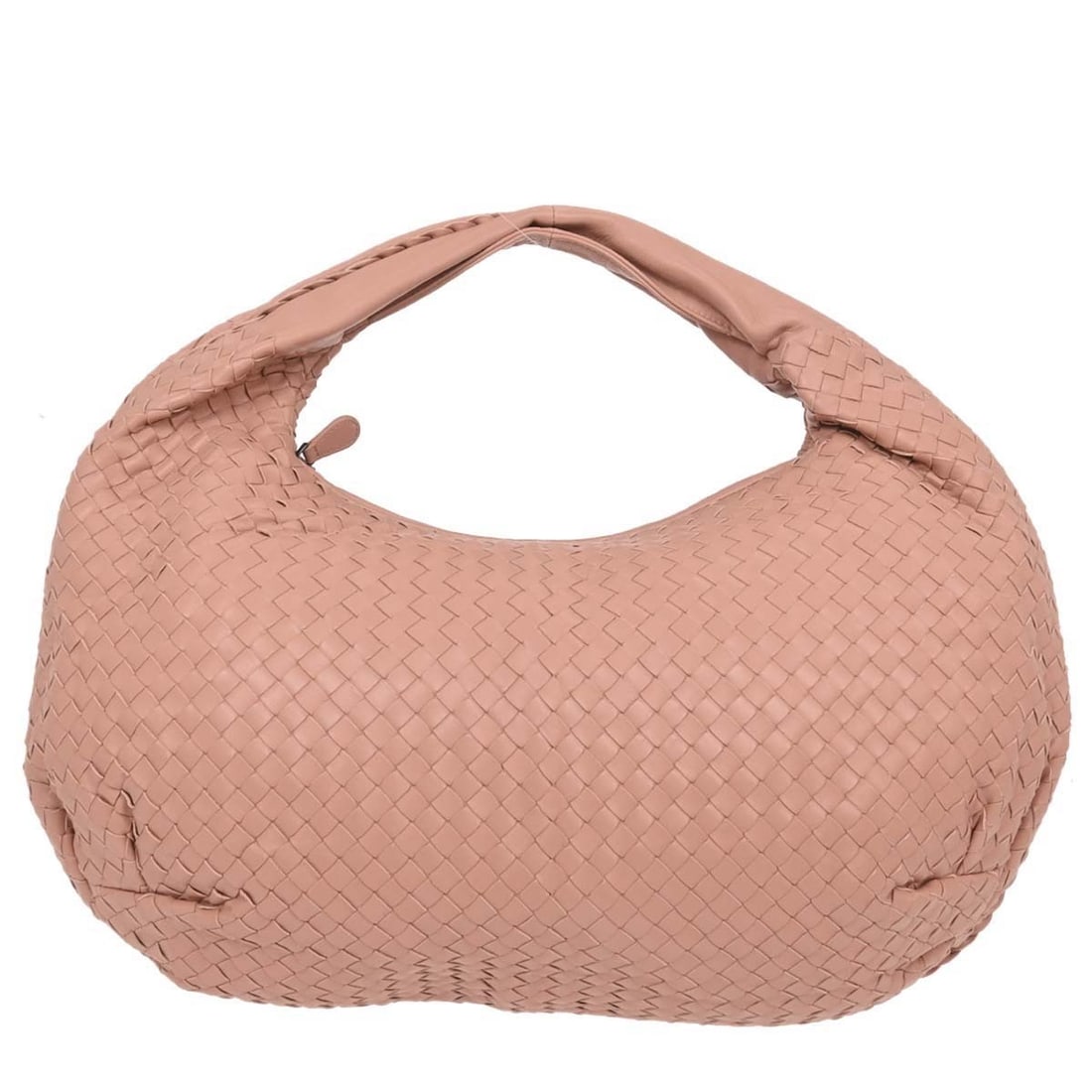 Bottega Veneta Intrecciato Large Lambskin Hobo Bag Pink Beige (1 of 18)