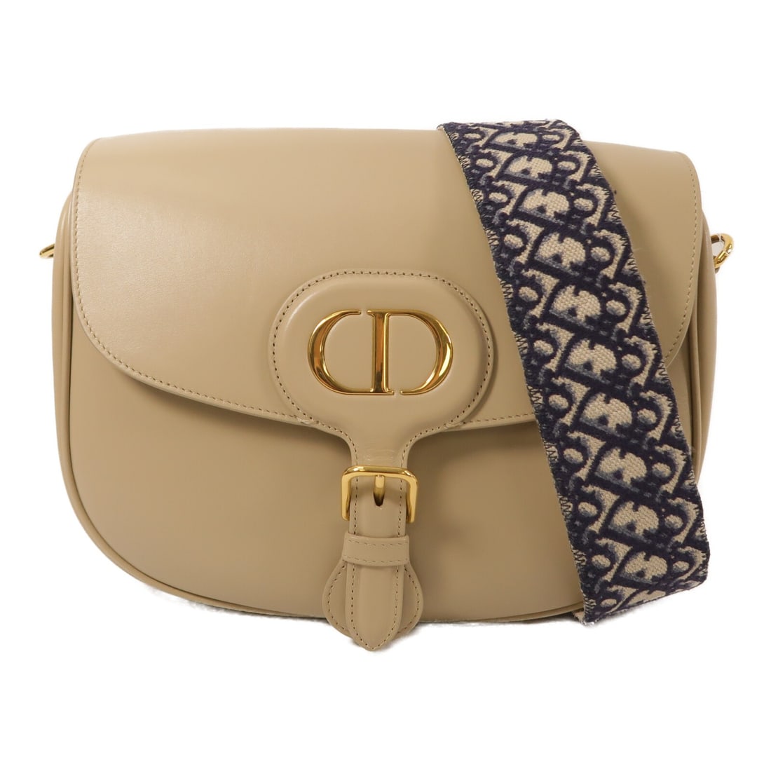 Dior Bobby Large Shoulder Bag Beige Calfskin Leather CD GHW: Dior Bobby Large Shoulder Bag Beige Calfskin Leather CD GHW A Christian Dior Bobby large shoulder bag crafted in beige calfskin (cowhide) leather. It features a magnetic pocket, one open outside pocke