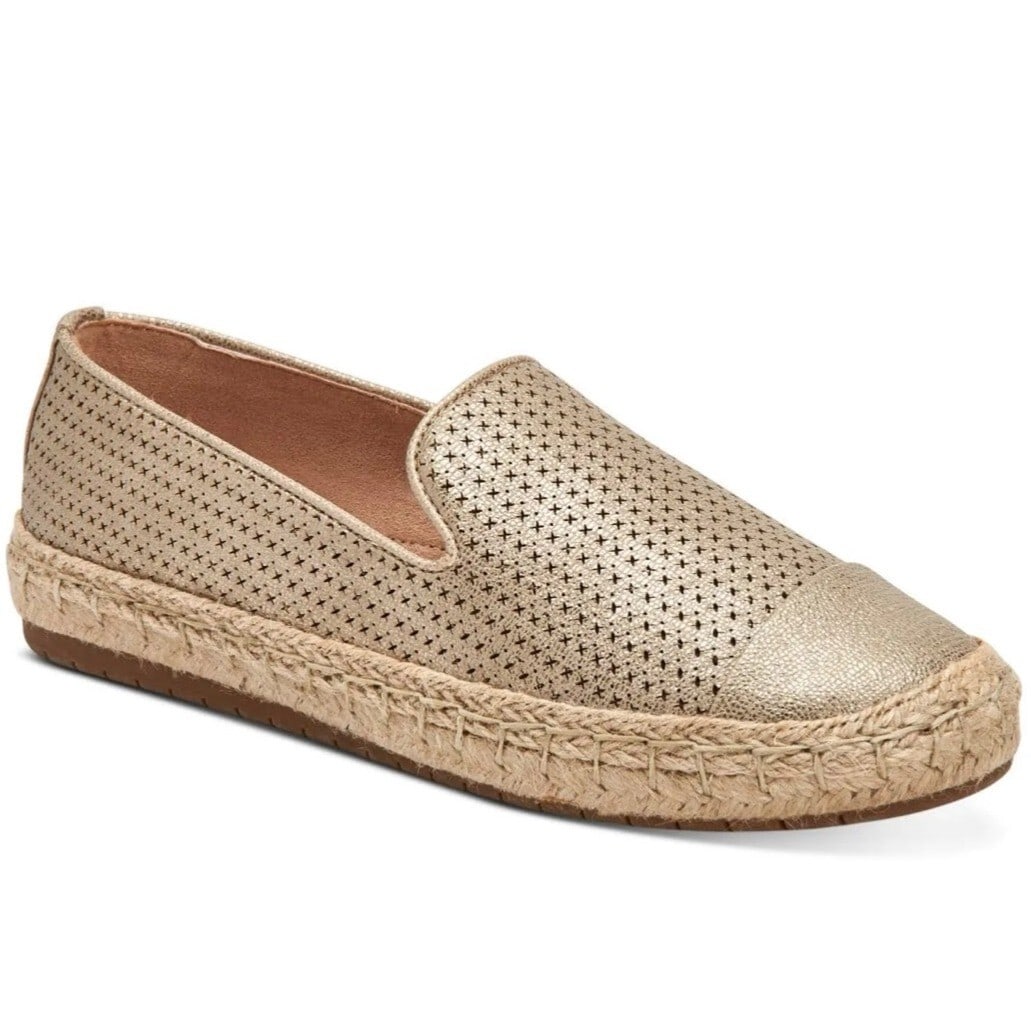 Charter Club Jonii Gold Round Toe Espadrille Slip-On Flats 5M (1 of 4)