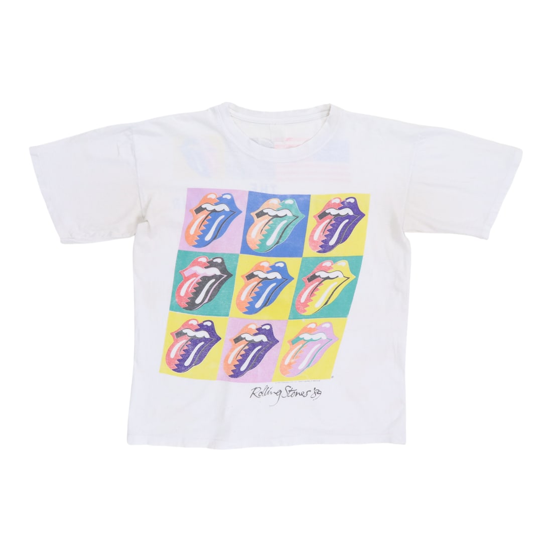Vintage 1989 Steel Wheels Tour Shirt Featuring Rolling Stones Warhol Graphics (1 of 11)