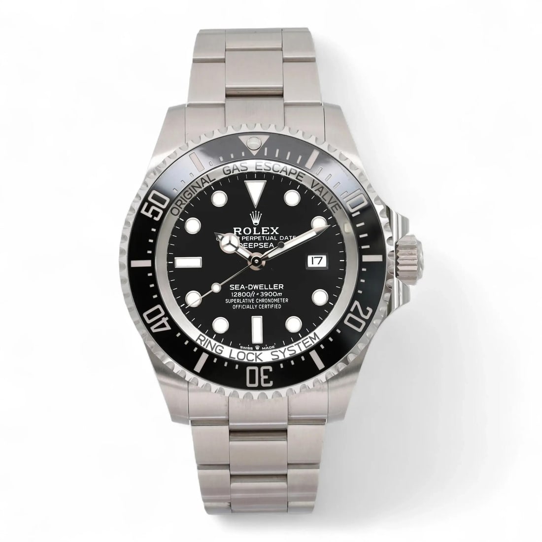 Rolex Sea-Dweller Deepsea 126660 Stainless Automatic Black Dial Diver Wristwatch: Rolex Sea-Dweller Deepsea 126660 Stainless Automatic Black Dial Diver Wristwatch The Rolex Sea-Dweller Deepsea 126660 is a men's automatic diver wristwatch featuring a black analog dial with round ind