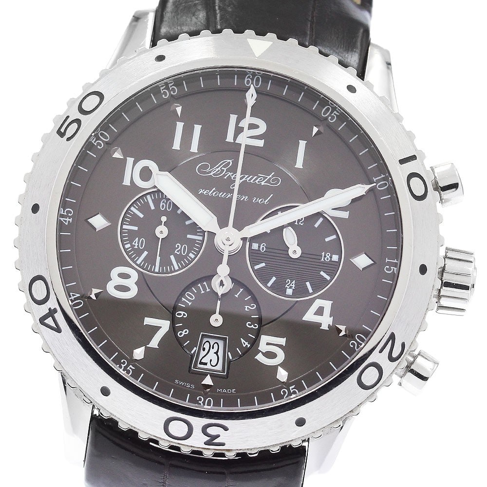 Breguet Transatlantic Type XXI Stainless Steel Chronograph Watch 3810ST 92 9ZU: Breguet Transatlantic Type XXI Stainless Steel Chronograph Watch 3810ST 92 9ZU This Breguet Transatlantic Type XXI men's wristwatch, reference 3810ST/92/9ZU, features a stainless steel case paired wit