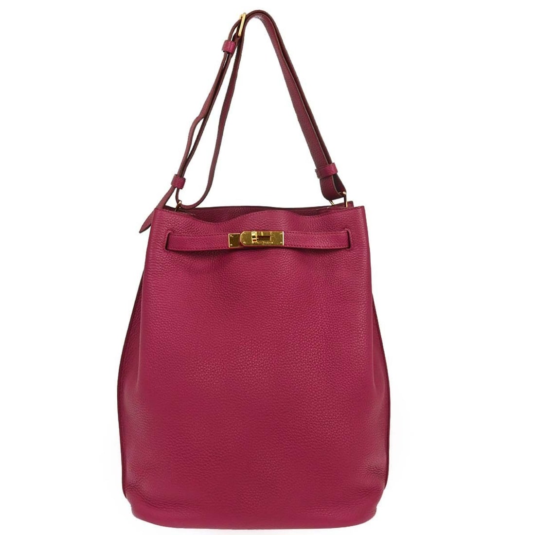 Hermes So Kelly 26 Togo Leather Shoulder Bag Ruby: Hermes So Kelly 26 Togo Leather Shoulder Bag Ruby Hermes So Kelly 26 shoulder bag in Ruby Togo leather, made in France. It features a turn lock closure, logo accent, leather lining, and a medium size 