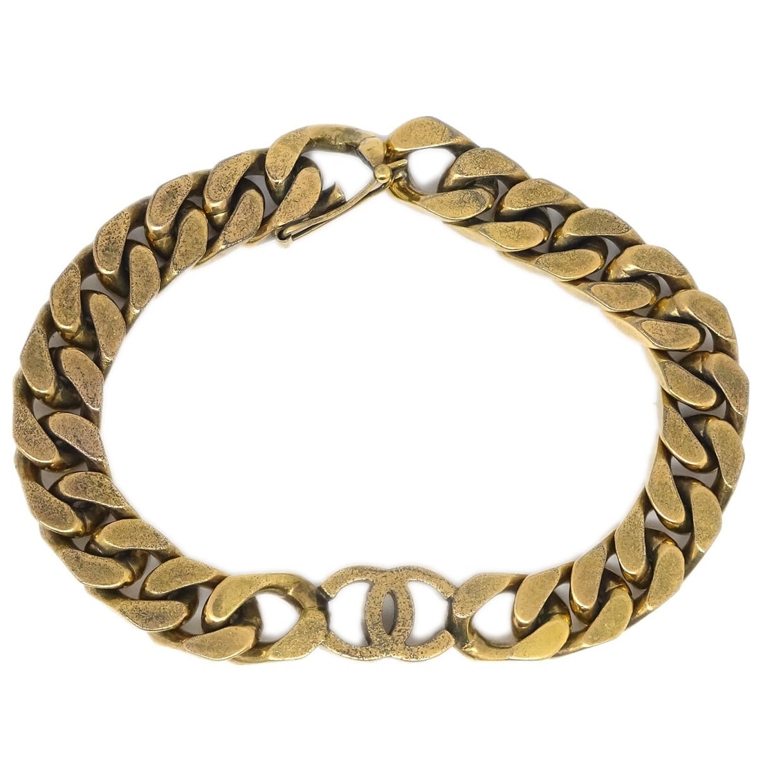 CHANEL 479 gold plated bracelet bangle (1 of 4)