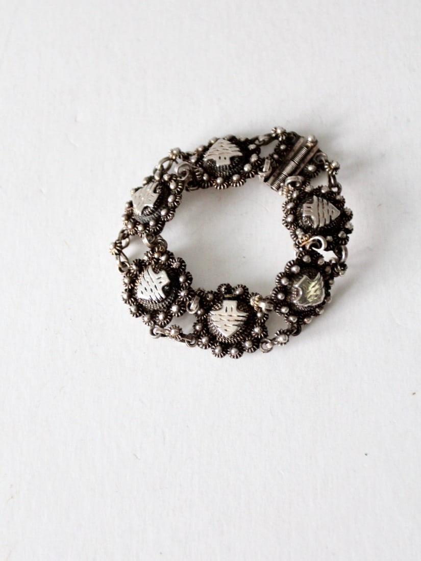 Vintage 995 Silver Charm Bracelet with Arrow Design (1 of 10)