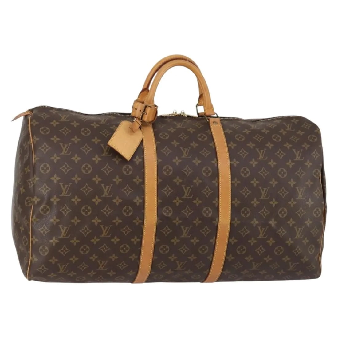 Keepall 60 Brown Canvas Travel Bag by Louis Vuitton (1 of 18)