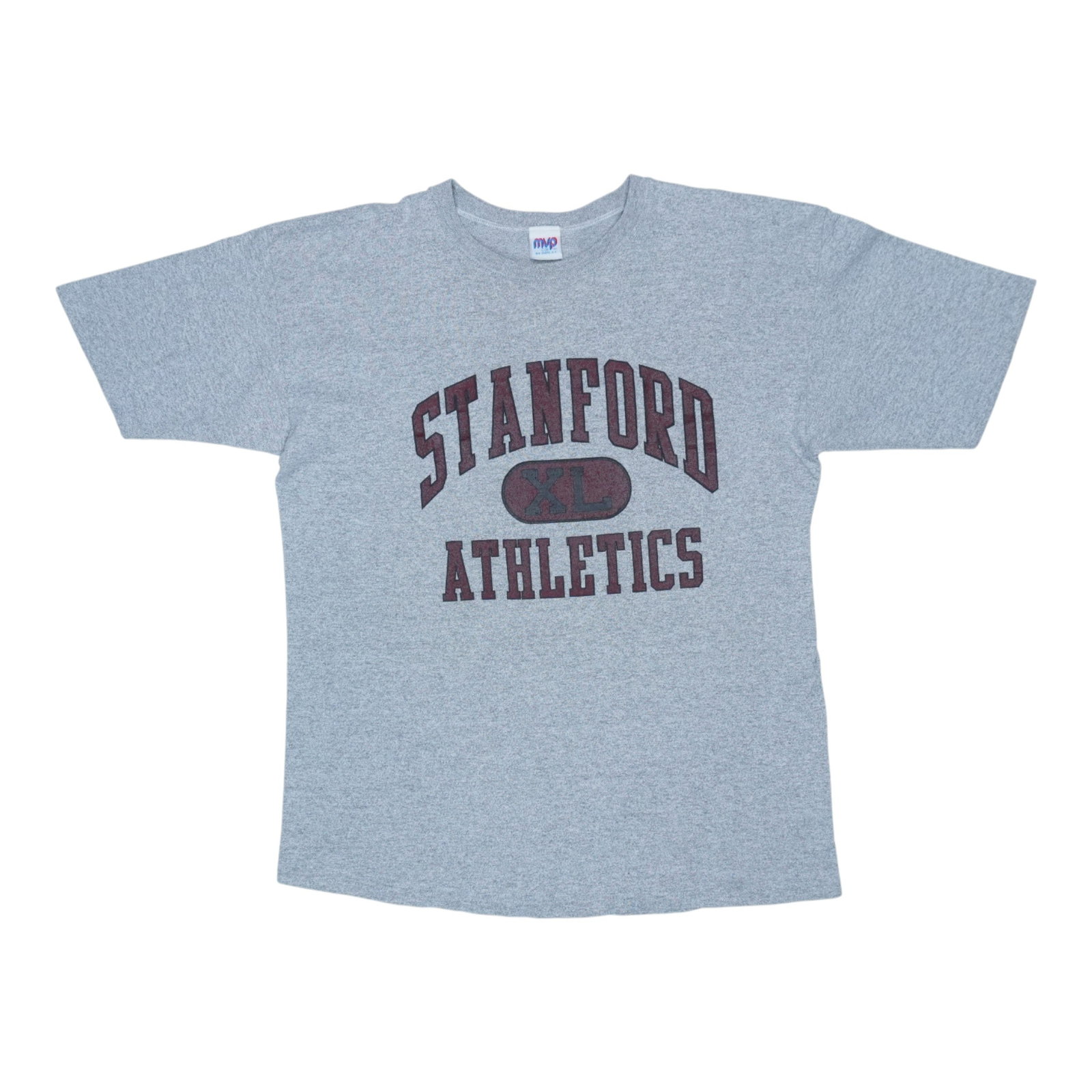 Vintage 1990s Grey Stanford Athletics University T-Shirt Extra Large (1 of 4)